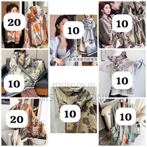 Luxury Floral Print Scarf for Women Warmer Winter