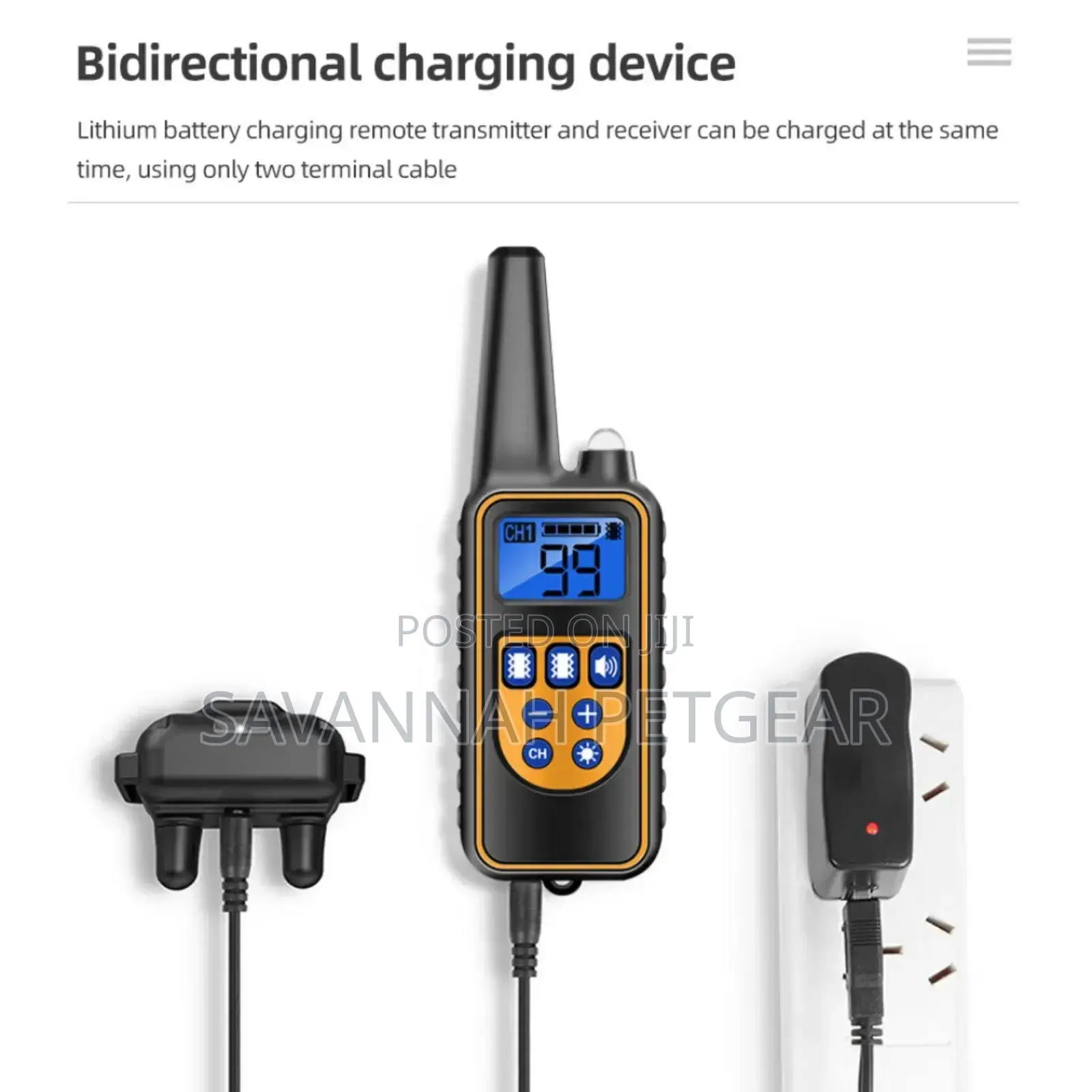 Rechargeable + Remote Control Electric Dog Training Collar