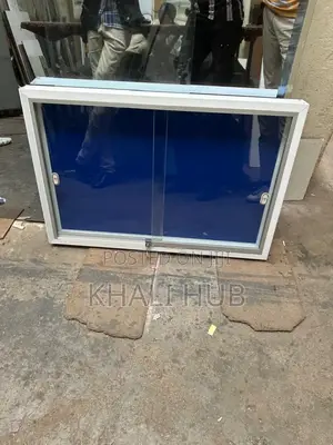 Tamperproof Lockable Noticeboard 900x600mm With Blue Felt