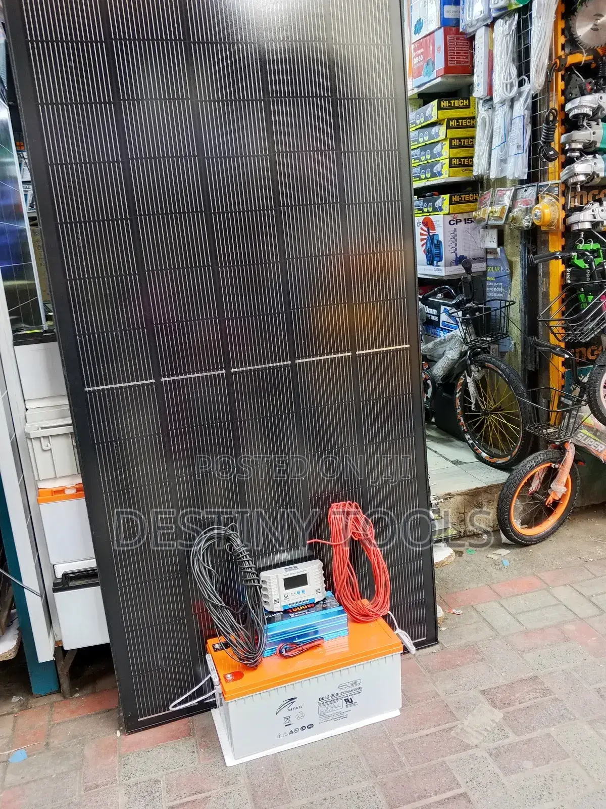 Solar Panel 600w+ Battery 200ah+Controller40ah+Inverter1500w