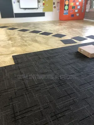 Coal Black Carpet Tiles With Black Tints