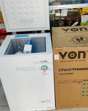 98litres Von Chest Freezer (White Color) V98/Fr-D