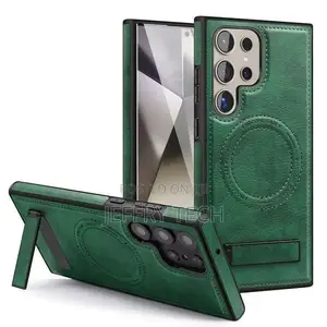 Leather Magnetic Case Magsafe for Samsung Galaxy S23 Ultra