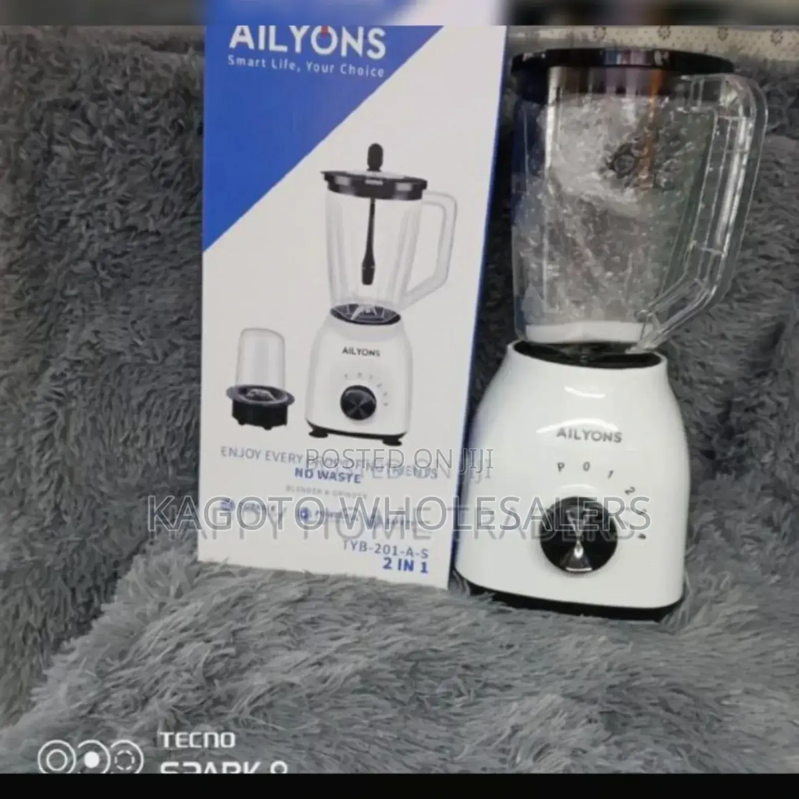 White - Ailyons 2in1 Blender