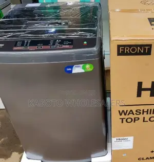 Haier 8kg Washing Machine Top Load Full Automatic *Dark Grey