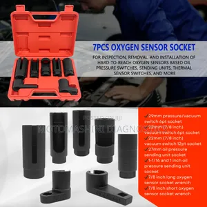 7 Piece Vehicle Oxygen Sensor Oil Sensors Socket Removal Set