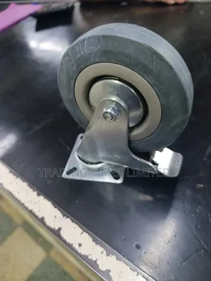 5 ' Rubber Castor Wheel (Grey) With Brake