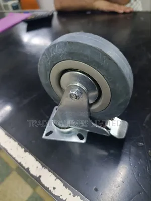 5 ' Rubber Castor Wheel (Grey) With Brake