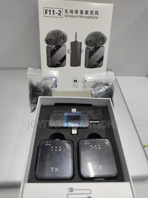Lavalier F11-2 Wireless Microphone 3 in 1 Plug and Play.