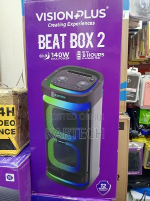 Vision Plus Beat Box 2 140w Party Speaker 8hrs Playback Time