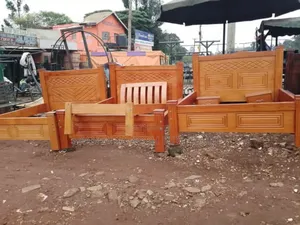 5x6 Lux Pure Mahogany Wooden Bed - Free Delivery