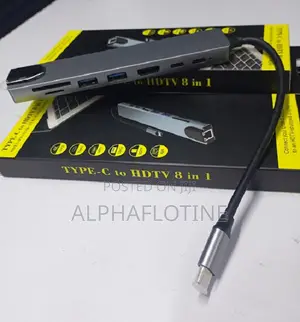 Usb C Hub 8 in 1 Type C Adapter Compatible Usb -C Devices