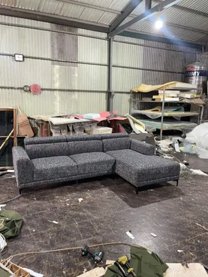 Modern Grey L- Shaped Sofa.