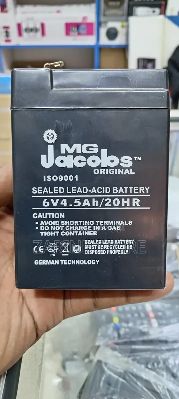 Mg Jacobs 6v 4.5ah Lead Acid Battery