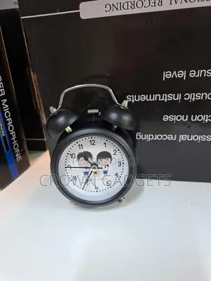 Cartoon Twin Bell Analog Alarm Clock for Kids and Students