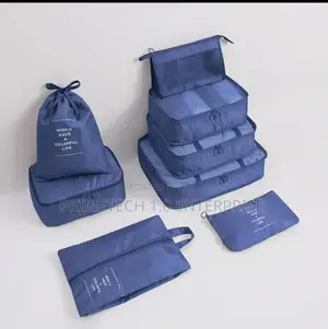 8pcs Travel Organizer - Navy Blue
