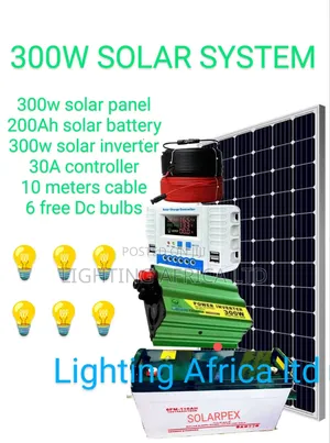 Best Nyumbani 300w Solar -200ah Battery -300w - 600w Inverter Package