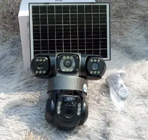 3 Lenses PTZ 4g Simcard Solar Camera