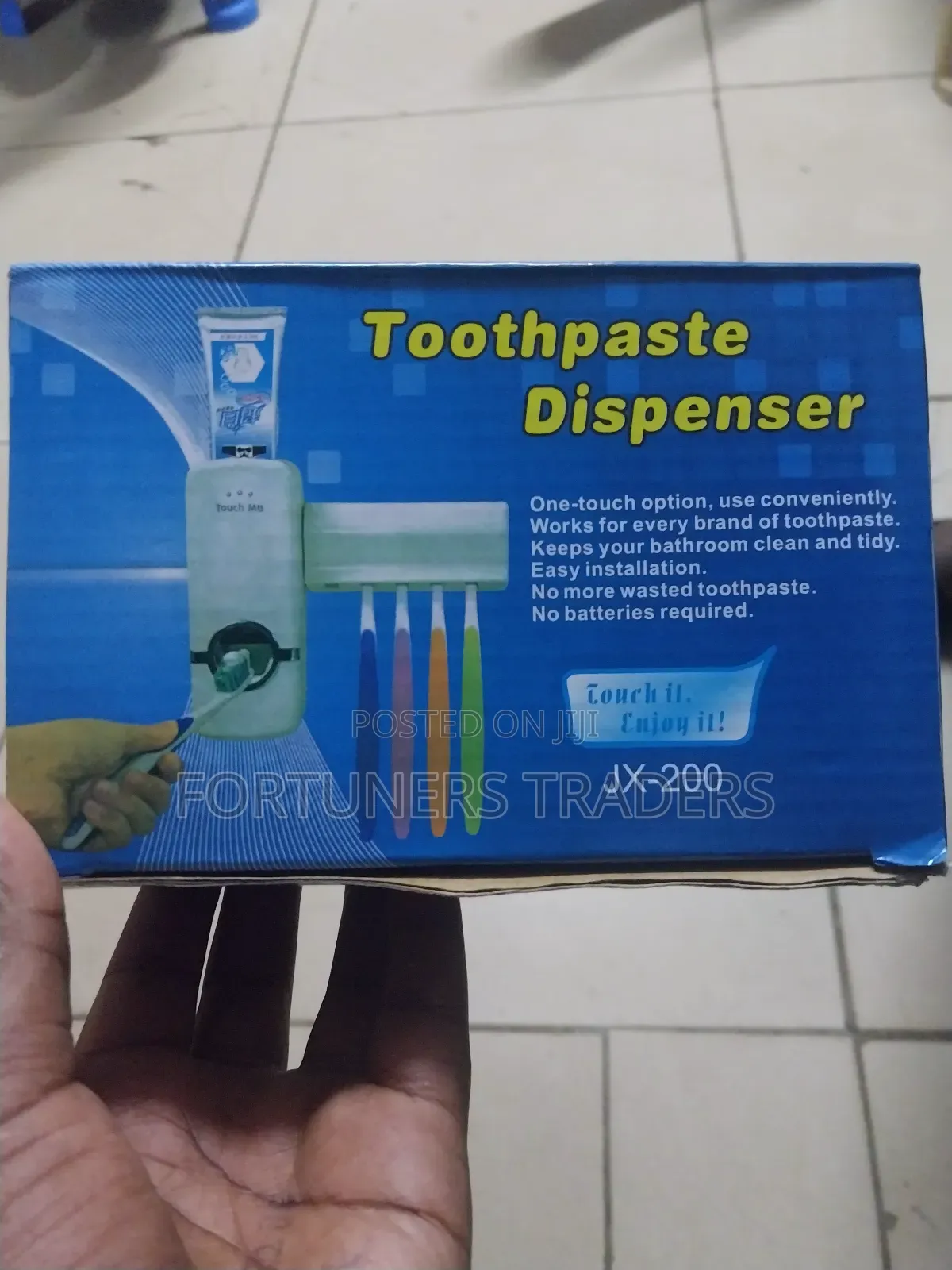 Toothpaste Dispenser With Tooth Brush Holder