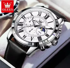 Olevs Gents Watch With Moonface Watch