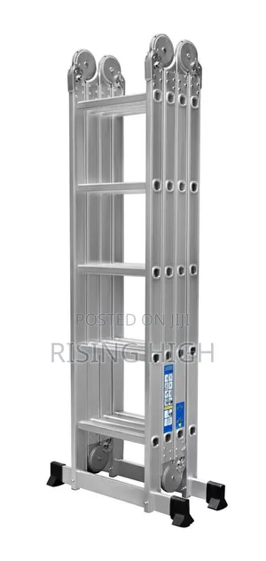 4-Way Folding Ladder – 12 Steps Aluminum