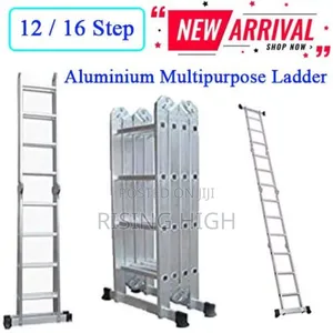 12-Step Foldable Ladder – Rustproof Aluminum