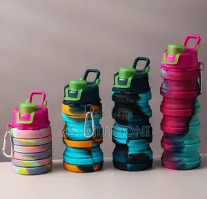 500 Ml Portable Silicone Folding Water Bottle Collapsible