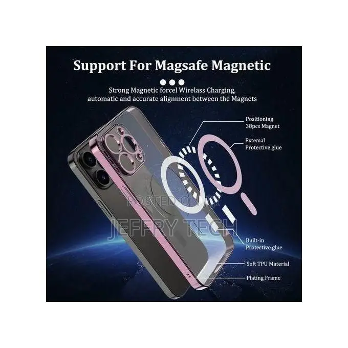 Prem Magnetic Clear Case for iPhone 14 Pro Max – Shockproof