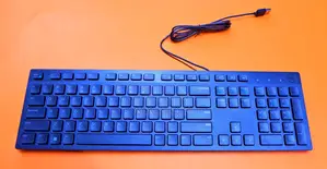 New Dell Usb Wired Slim Keyboard Black Kb216