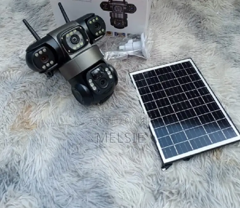 V380 Triple Lens Three Screens Camera Solar