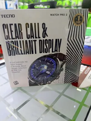 Tecno Watch 2 Pro, 1.43” Amoled Screen Smart Watch- Black