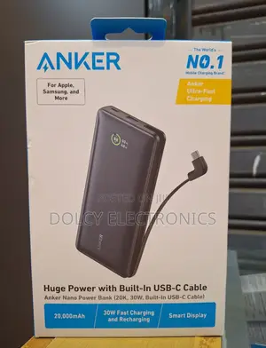 Anker Nano 30w Built-in Usb-C Cable Power Bank