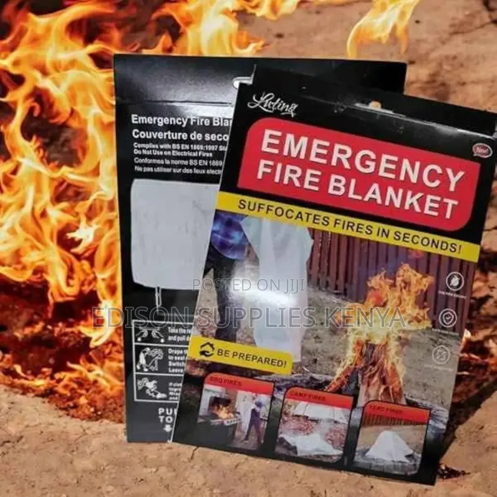 Fire Blankets Emergency Fire Blanket Kitchen Camping Flame Fire Stop