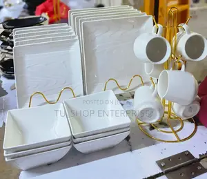 24 PCS Square Ceramic Dinner