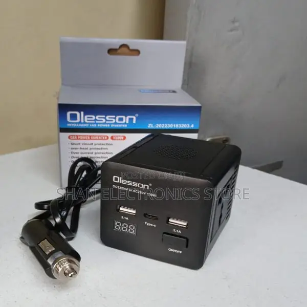 ;1663 Car Power Inverter 150w Power Socket 2type-C+2usb