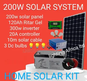200 Watts Home Solar System 120ah Ritar Gel Battery Full Kit