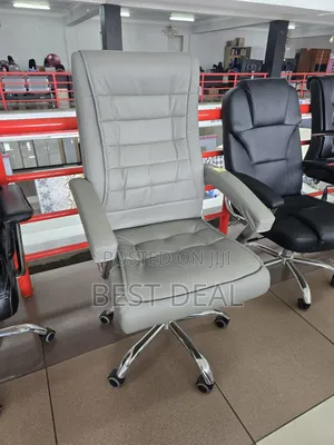 Leather Office Chair Grey