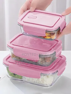 *Borosilicate Glass Food Storage Containers With Lids