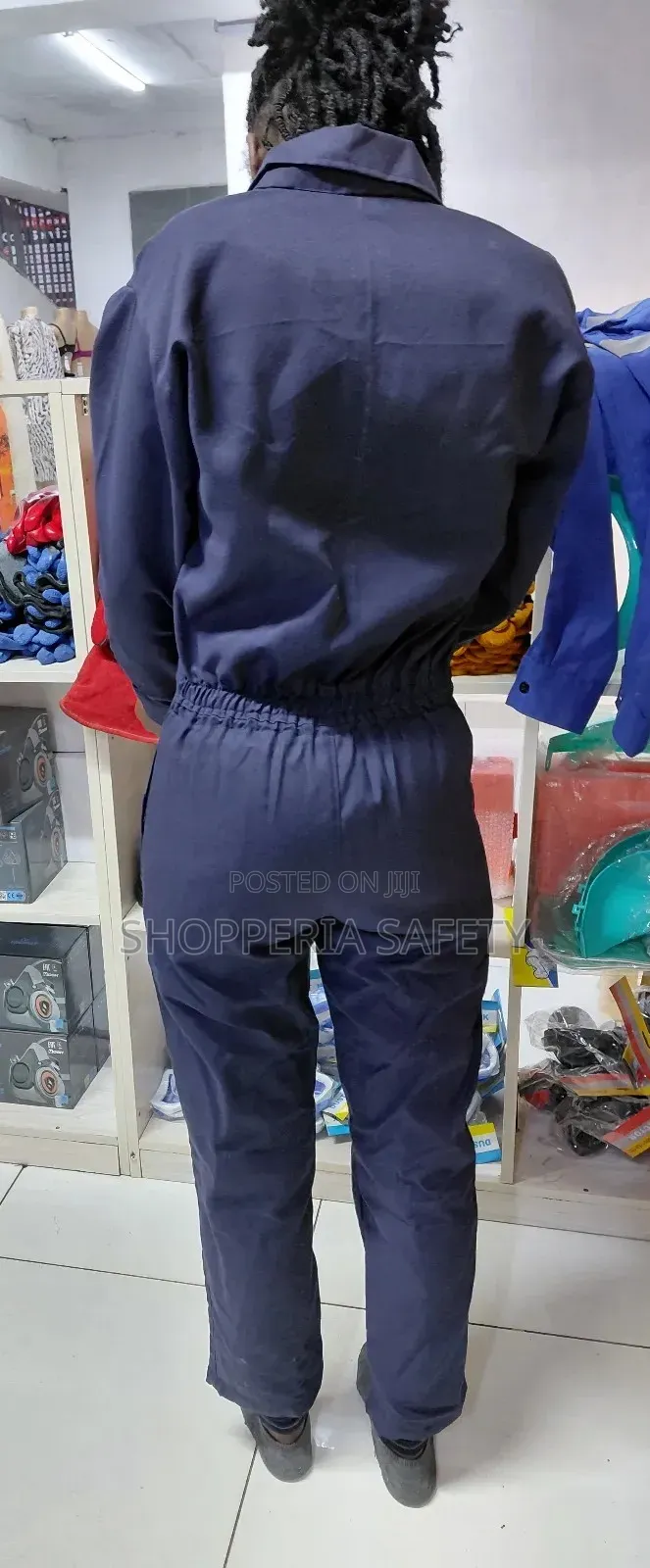Plain Overall- Navy Blue With Zip Closure