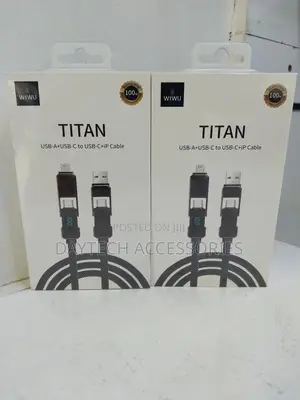 Wiwu Data/Charging Cable 4 In1 60w Titan 1.5m - Black