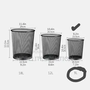 9l Metallic Mesh Dust Bin