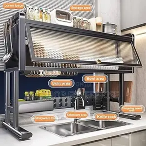 Double Over the Sink Rack With Glass Lid
