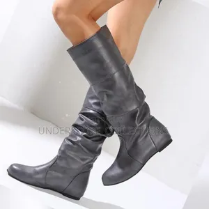 Ladies Flat Leather Boots