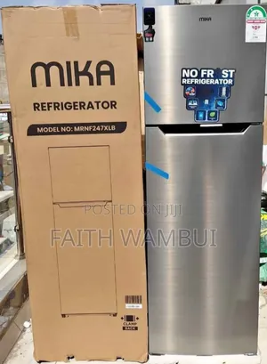 247 Litres Mika Fridge /Double Door Top Mount Freezer