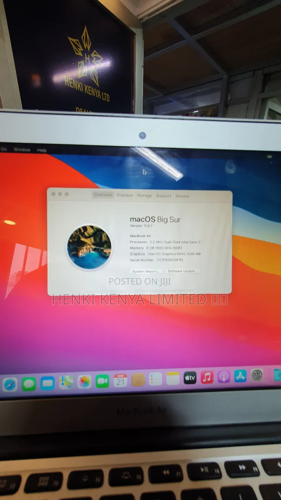 Laptop Apple MacBook Air 2015 8GB Intel Core I7 SSD 512GB