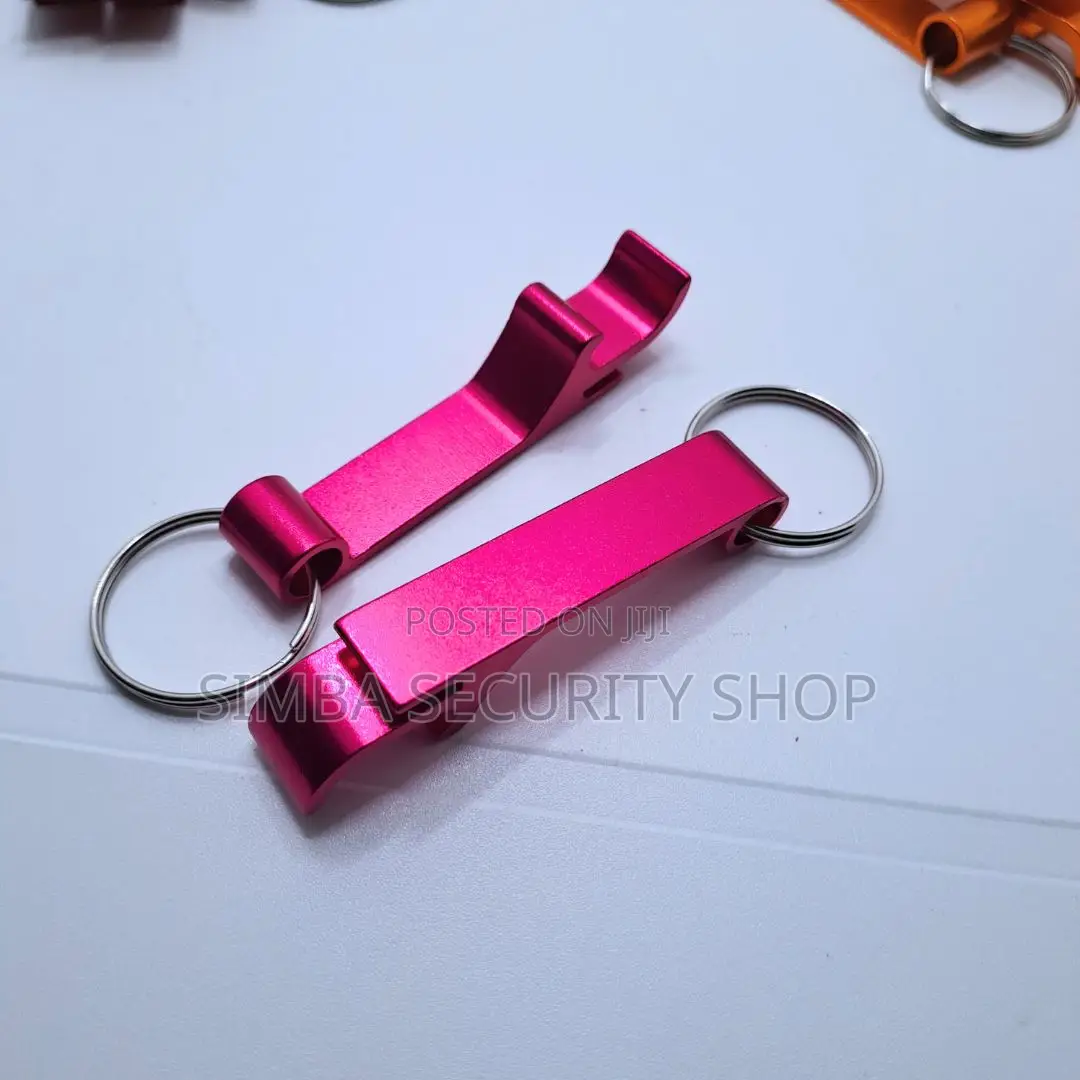Hot Pink Multipurpose Bottle Opener Keyholder Can Metallic