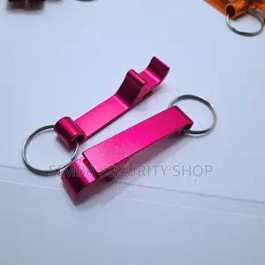 Hot Pink Multipurpose Bottle Opener Keyholder Can Metallic