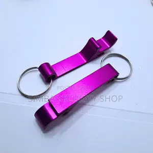 Customizable Aluminum Bottle Opener Keychain Purple Gift