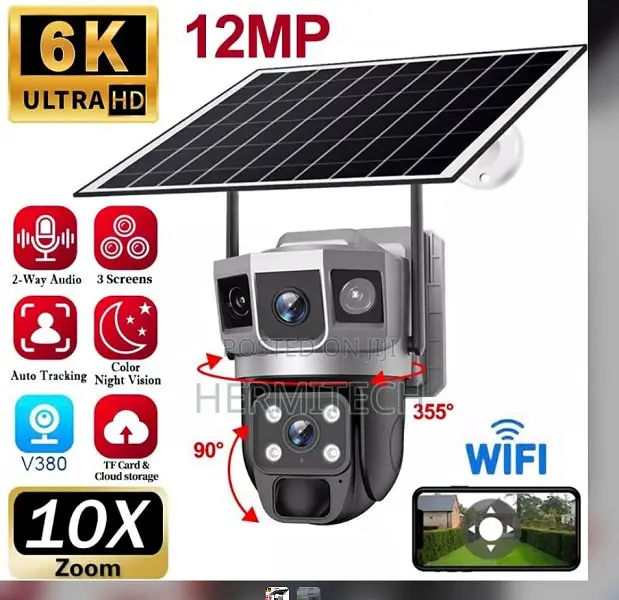 Solar Camera Dual Lens 4g Outdoor Low Powered