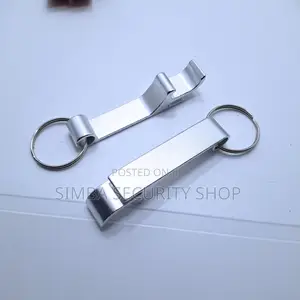 Camping Silver Bottle Can Opener Metallic Key Holder Chain